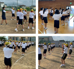 ８月２４日 月 体育祭練習２日目 白山台中学校