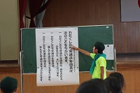 交通安全キャンペーン 島守小学校